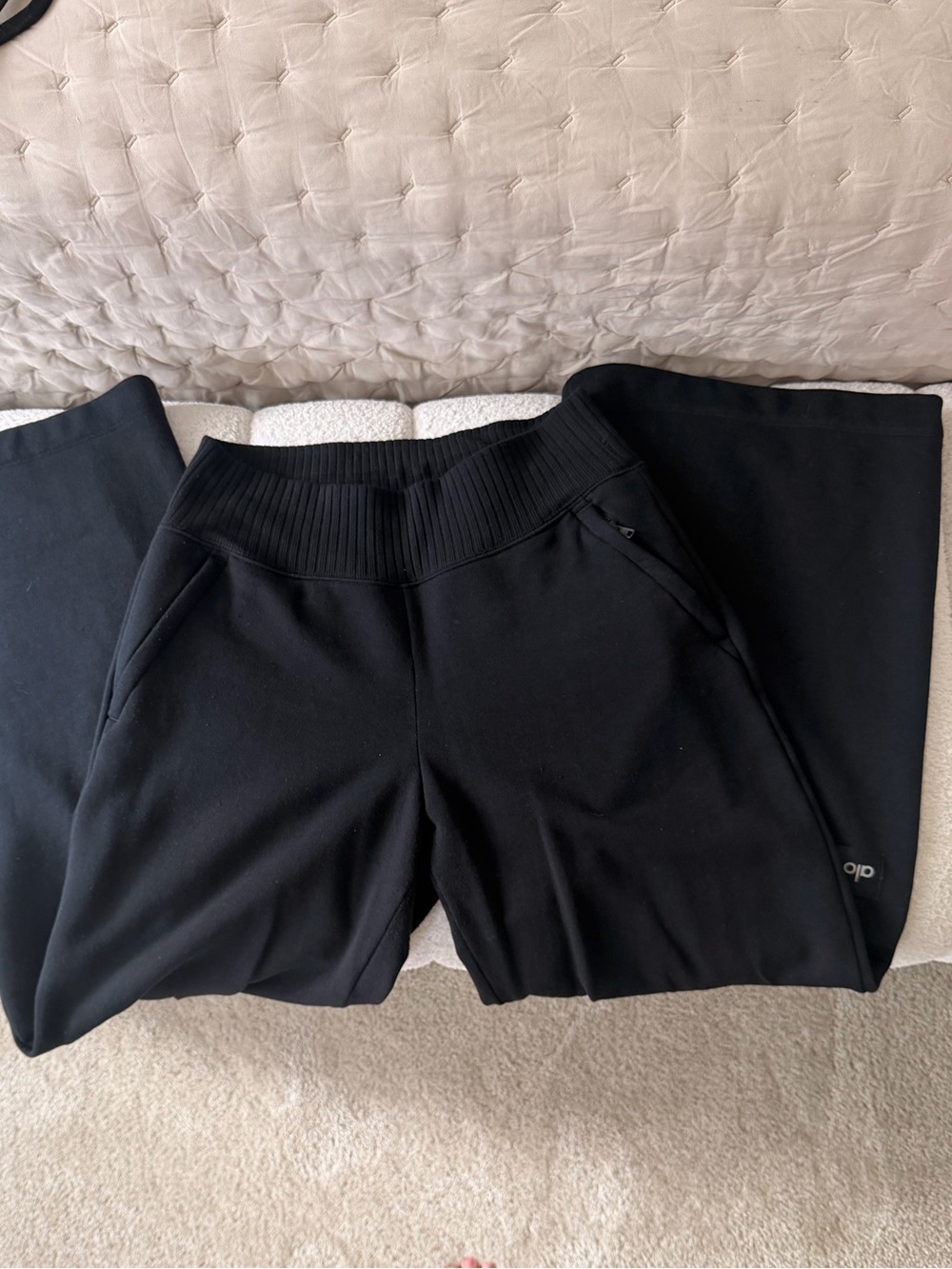 Kids Black Wide-Leg Pull-On Pants